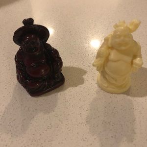 SET OF 2 SMALL SMILING BUDDHA